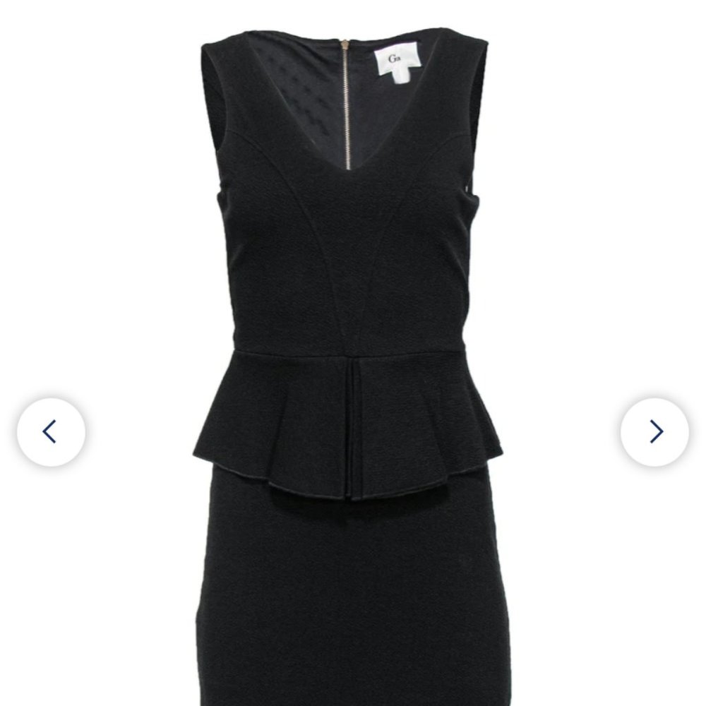 Ganni sleeveless black cocktail dress, knee length, L (~size 6-8-10). Lovely!